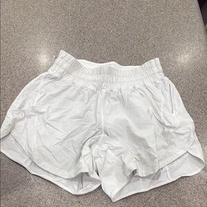 Lululemon Athletica White Athletic Shorts Lightweight Moisture-Wicking